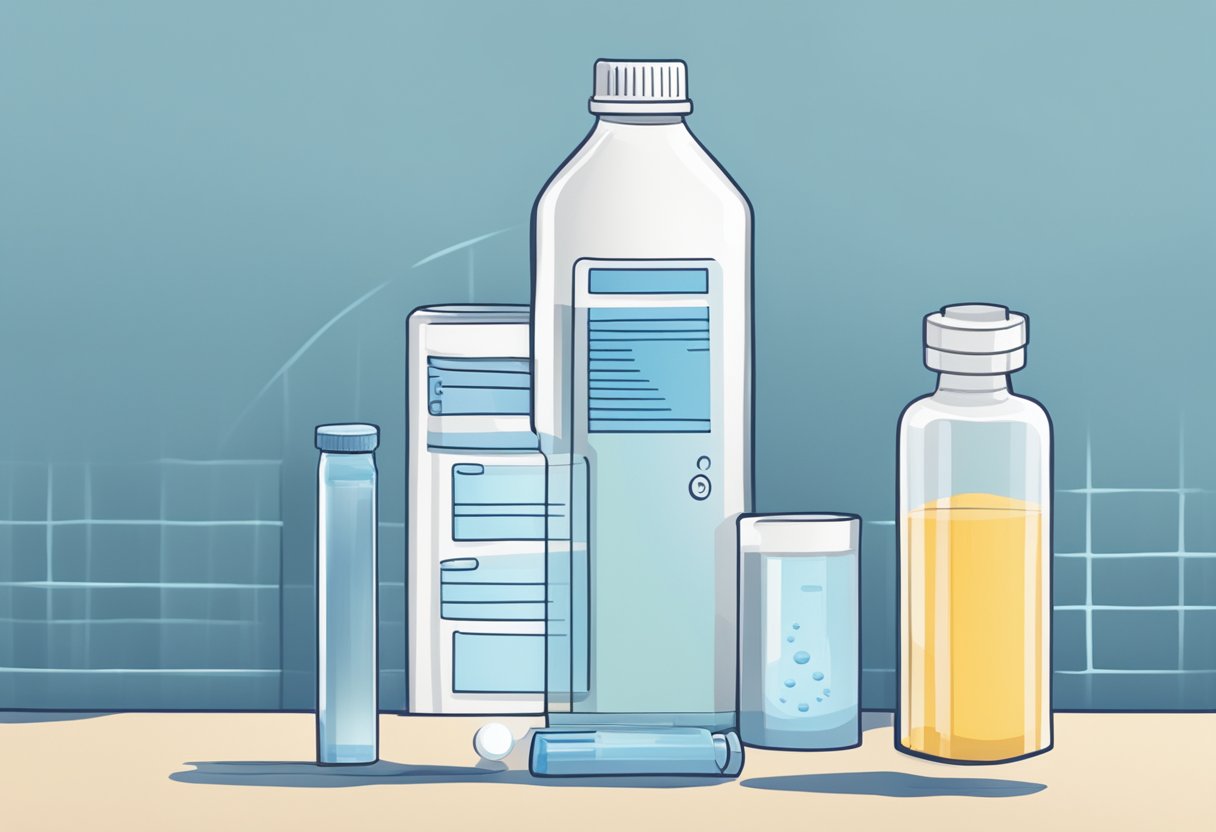 Anavar and Hydration: A bottle of water next to a pill bottle. Anavar may cause increased thirst